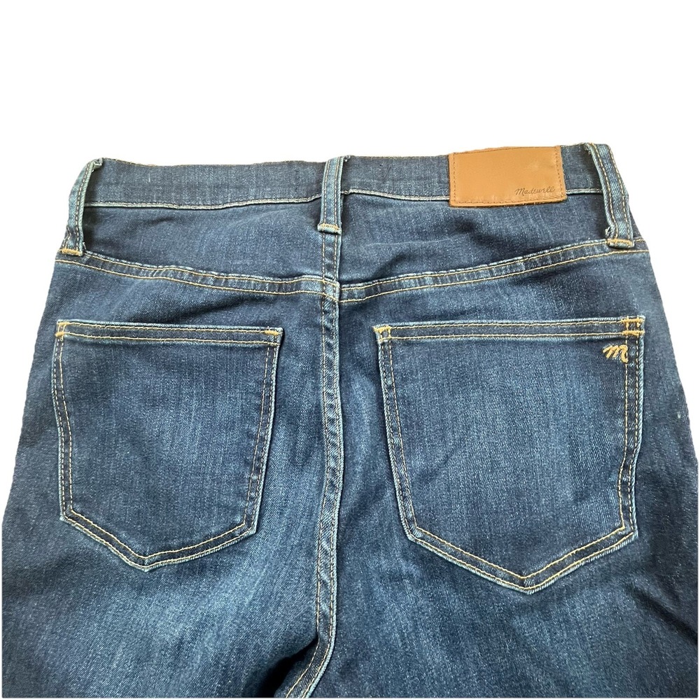 Madewell 9" Mid-Rise Skinny Wom Jeans Dark Wash Button Fly Size 26T Casual - Picture 14 of 16